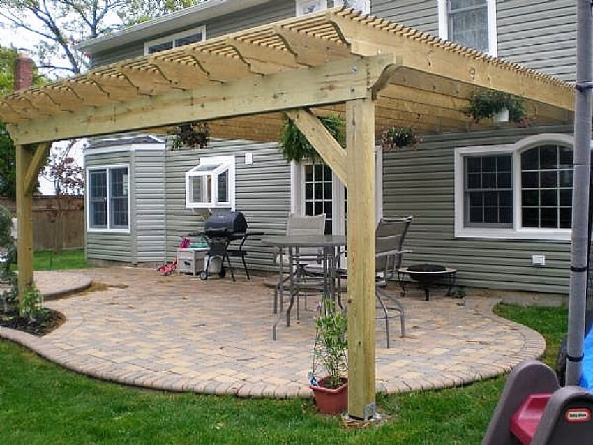 Shaded Attached Pergola Design Plans for Your Home | Pergola Gazebos: