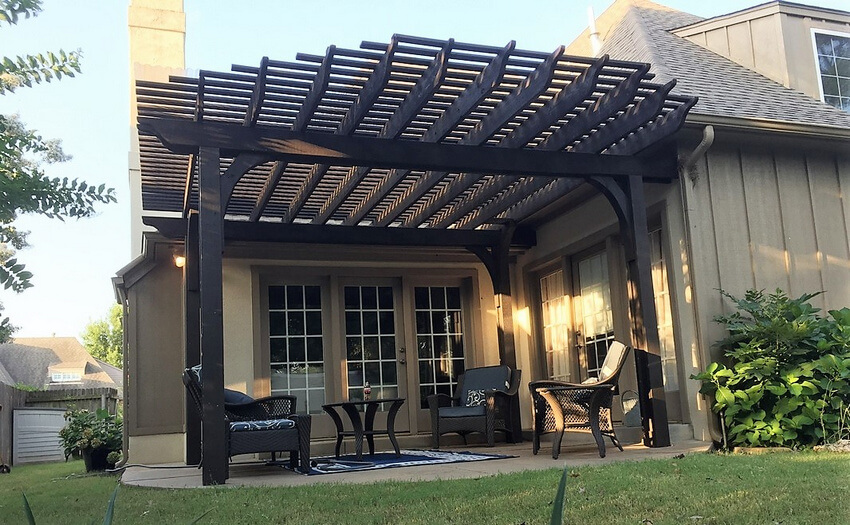 Shaded Attached Pergola Design Plans for Your Home | Pergola Gazebos: