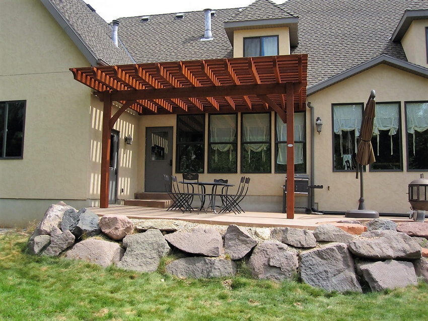 Shaded Attached Pergola Design Plans for Your Home | Pergola Gazebos: