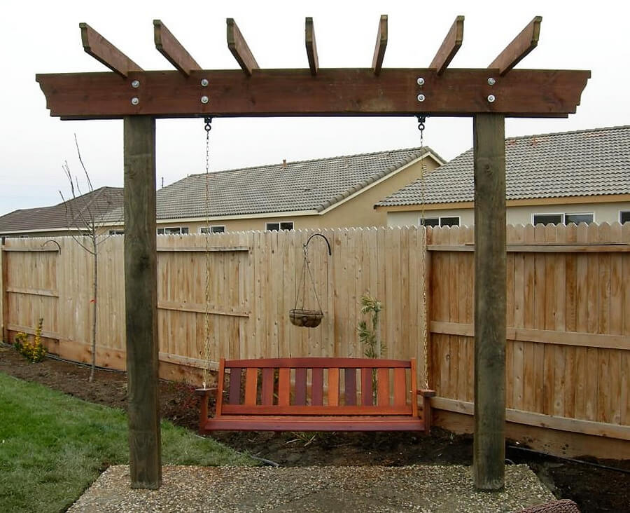 Timber Frame Pergola Swing